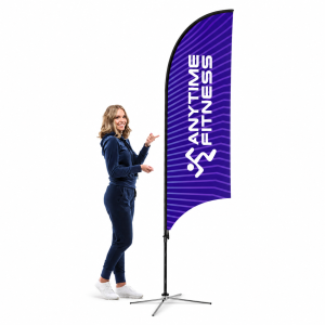 Anytime Fitness Sail Flag | 2.4m and 3m Branded Feather Flag