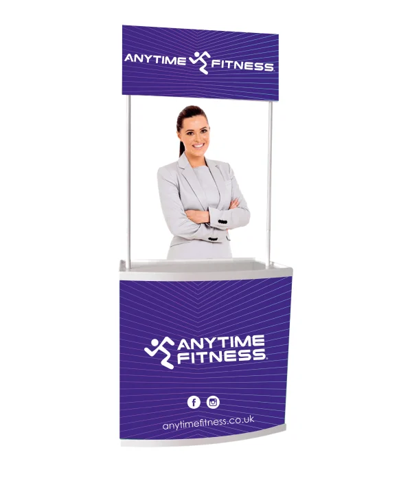 Anytime Fitness Promo Counter | Branded Exhibition and Event Display Counter