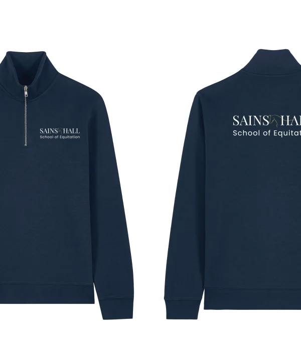 Sains Hall Quarter Zip Sweatshirt | Embroidered Riding Mid-layer